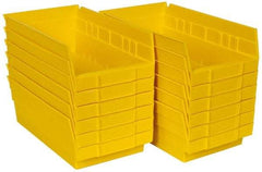 Akro-Mils - 11-5/8" Deep, Yellow Hopper Shelf Bin - 4" High x 6-5/8" Wide x 11-5/8" Long - USA Tool & Supply