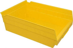 Akro-Mils - 11-5/8" Deep, Yellow Hopper Shelf Bin - 4" High x 8-3/8" Wide x 11-5/8" Long - USA Tool & Supply