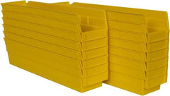 Akro-Mils - 17-7/8" Deep, Yellow Hopper Shelf Bin - 4" High x 4-1/8" Wide x 17-7/8" Long - USA Tool & Supply