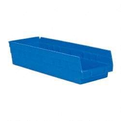 Akro-Mils - 17-7/8" Deep, Blue Hopper Shelf Bin - 4" High x 6-5/8" Wide x 17-7/8" Long - USA Tool & Supply