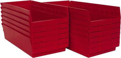 Akro-Mils - 17-7/8" Deep, Red Hopper Shelf Bin - 4" High x 8-3/8" Wide x 17-7/8" Long - USA Tool & Supply