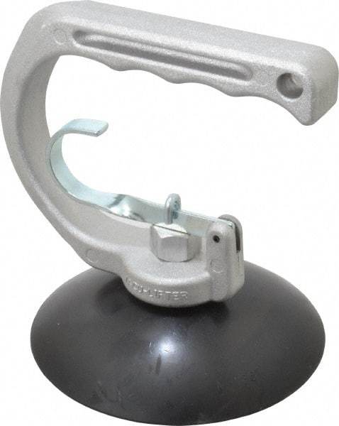 Made in USA - 35 Lb. Capacity Heavy Duty Double Cup Sheet Metal Lifter with Release Trigger - 5 Inch Cup Diameter - USA Tool & Supply