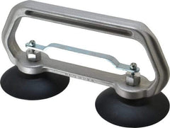 Made in USA - 50 Lb. Capacity Heavy Duty Double Cup Sheet Metal Lifter with Release Trigger - 10 Inch Handle Length and 4 Inch Cup Diameter - USA Tool & Supply