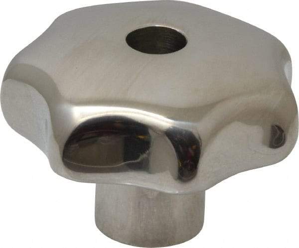 KIPP - 1.96" Head Diam, 7 Point Lobed Knob - 3/8" Hole, Stainless Steel - USA Tool & Supply