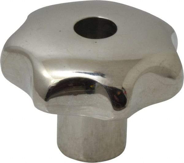 KIPP - 1-1/4" Head Diam, 7 Point Lobed Knob - 1/4-20 Hole, Stainless Steel - USA Tool & Supply