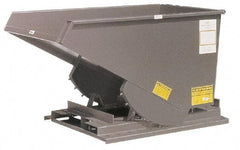 Made in USA - 6,000 Lb Load Capacity, 2 Cu Yd, Steel Self-Dumping Hopper - 57-1/2" Wide x 64-1/2" Long x 45-1/2" High - USA Tool & Supply
