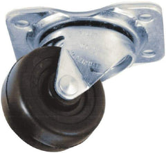 Albion - 4" Diam x 1-5/8" Wide x 5" OAH Top Plate Mount Swivel Caster - Phenolic, 450 Lb Capacity, Roller Bearing, 4 x 5-1/8" Plate - USA Tool & Supply