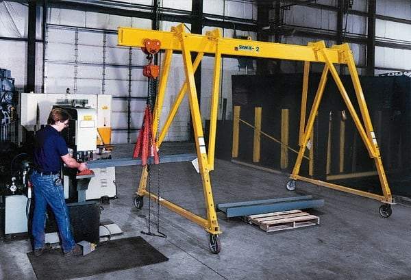 Spanco - 6,000 Lb Load Capacity Steel Gantry Crane - 15' Span - USA Tool & Supply