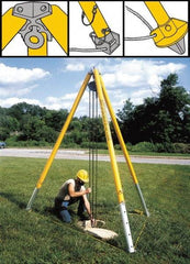 Spanco - 4,000 Lb Load Capacity, Steel Tripod Crane - USA Tool & Supply