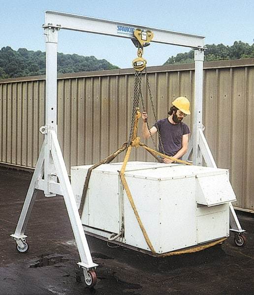 Spanco - 2,000 Lb Load Capacity Aluminum Gantry Crane - 10' Span - USA Tool & Supply