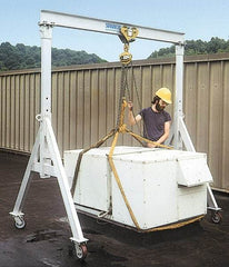 Spanco - 4,000 Lb Load Capacity Aluminum Gantry Crane - 12' Span - USA Tool & Supply