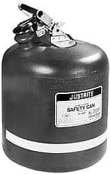 Justrite - 2.5 Gal Polyethylene Type I Safety Can - 362mm High x 10-3/4" Diam, Red - USA Tool & Supply