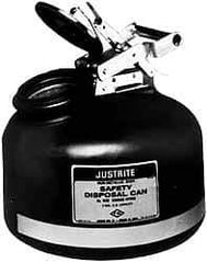 Justrite - Safety Disposal Cans Capacity (Gal.): 5.00 Material: Polyethylene - USA Tool & Supply