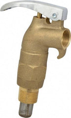 Value Collection - 3/4" NPT Brass Rigid Drum Faucet - External Arrester, Self Closing - USA Tool & Supply