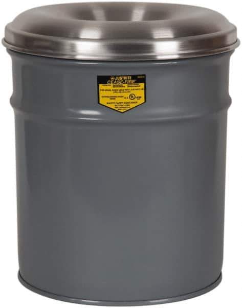 Justrite - Aluminum Steel Fire Resistant Head - 15-1/8 Inch Outside Diameter, 12 and 15 Gallon Complete Drum, 5-1/4 Inch Opening Diameter, FM and UL Standards - USA Tool & Supply