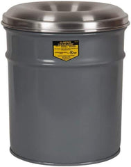 Justrite - Aluminum Steel Fire Resistant Head - 15-1/8 Inch Outside Diameter, 12 and 15 Gallon Complete Drum, 5-1/4 Inch Opening Diameter, FM and UL Standards - USA Tool & Supply