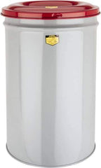 Justrite - 30 Gallon Complete Unit Fire Resistant Steel Drum and Head - 19-1/4 Inch Outside Diameter, 7 Inch Opening Diameter, 29-3/4 Inch High, FM and UL Standards - USA Tool & Supply