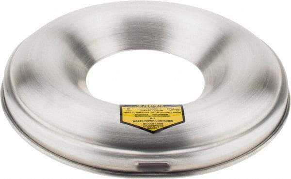 Justrite - Aluminum Steel Fire Resistant Head - 12 Inch Outside Diameter, 4.5 Gallon Complete Drum, 5 Inch Opening Diameter, FM and UL Standards - USA Tool & Supply