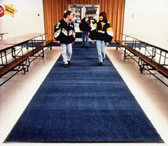 Entrance Mat: 60' Long, 3' Wide, Blended Yarn Surface Indoor, Medium-Duty Traffic, Vinyl Base, Brown