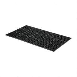 Wearwell - 5' Long x 3' Wide x 7/8" Thick, Anti-Fatigue Modular Matting Tiles - Black, For Dry & Wet Areas, Series 477 - USA Tool & Supply