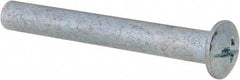 Made in USA - #10-24 Thread Barrel, Slotted/Phillips Drive, Steel Sex Bolt & Binding Post - Zinc-Plated Finish, 2" Long Barrel - USA Tool & Supply