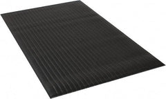 Wearwell - 5' Long x 3' Wide, Dry Environment, Anti-Fatigue Matting - Black, Vinyl with Vinyl Sponge Base, Rounded on 4 Sides - USA Tool & Supply