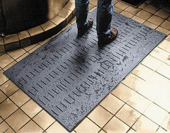 Wearwell - 60' Long x 3' Wide, Dry/Wet Environment, Anti-Fatigue Matting - Black, Vinyl with Vinyl Base, Beveled on 4 Sides - USA Tool & Supply