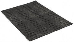 Wearwell - 3' Long x 2' Wide, Dry/Wet Environment, Anti-Fatigue Matting - Black, Vinyl with Vinyl Base, Beveled on 4 Sides - USA Tool & Supply