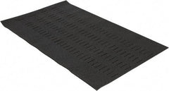 Wearwell - 5' Long x 3' Wide, Dry/Wet Environment, Anti-Fatigue Matting - Black, Vinyl Base, Beveled on 4 Sides - USA Tool & Supply