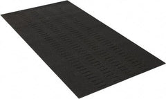 Wearwell - 6' Long x 3' Wide, Dry/Wet Environment, Anti-Fatigue Matting - Black, Vinyl with Vinyl Base, Beveled on 4 Sides - USA Tool & Supply
