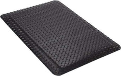 Wearwell - 3' Long x 2' Wide, Dry Environment, Anti-Fatigue Matting - Black, Vinyl with Nitrile Blend Base, Beveled on 4 Sides - USA Tool & Supply