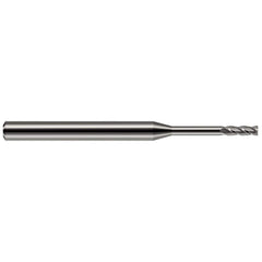 Harvey Tool - .045" Diam, 0.135" Length of Cut, 1/8" Shank Diam, 1-1/2" OAL, 4 Flute Solid Carbide Square End Mill - USA Tool & Supply