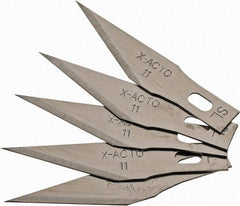 X-ACTO - 5 Piece Steel Hobby Blade - 1-19/32" OAL - USA Tool & Supply