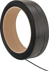 Made in USA - 9,000' Long x 1/2" Wide, Coil Case Polypropylene Strapping - 400 Lb Capacity, 0.018" Thick - USA Tool & Supply