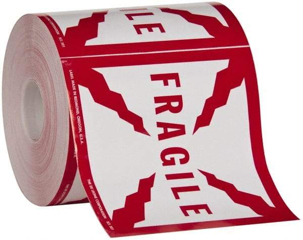Made in USA - Fragile Shipping Label - 4" High x 4" Wide - USA Tool & Supply
