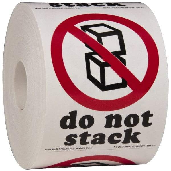 Made in USA - Do Not Stack Shipping Label - 3" High x 4" Wide - USA Tool & Supply