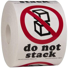 Made in USA - Do Not Stack Shipping Label - 3" High x 4" Wide - USA Tool & Supply