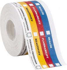 Made in USA - Health, Flammability, Reactivity, Personal Protection Shipping Label - 2" High x 2" Wide - USA Tool & Supply