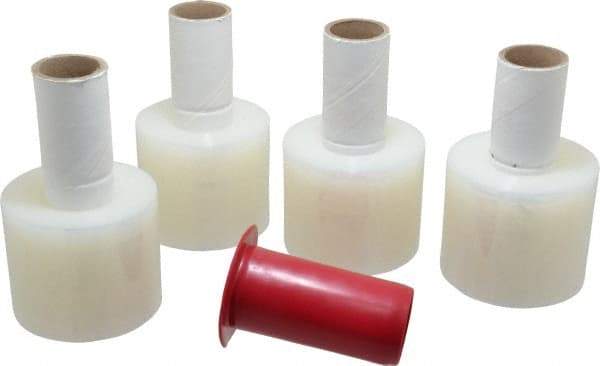 Stretch Associates - 3" x 650' 135 Gauge Clear Hand Held Stretch & Pallet Wrap with Extended Core - 4 Piece, 135 Gauge, Clear - USA Tool & Supply