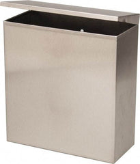 Made in USA - Stainless Steel Sanitary Napkin Disposal Unit - Surface Mount, 10" High x 9" Wide x 4" Deep, White - USA Tool & Supply