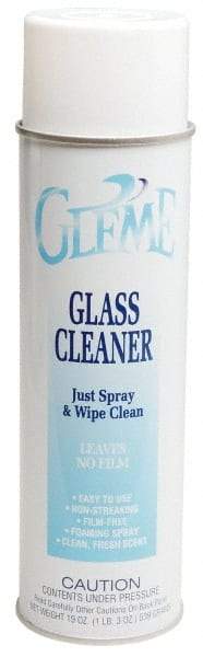Made in USA - 20 oz Aerosol Fresh Glass Cleaner - Use on Glass Surfaces, Mirrors, Windows, Windshields - USA Tool & Supply