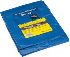 Value Collection - 12' Long x 10' Wide Polyethylene Tarp & Dust Cover - Blue - USA Tool & Supply