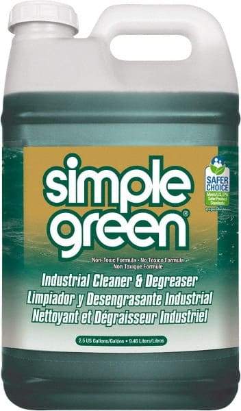 Simple Green - 2.5 Gal Bottle Cleaner/Degreaser - Liquid, Biodegradable, Concentrated, Unscented - USA Tool & Supply