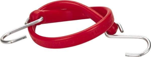 The Perfect Bungee - Heavy Duty Tie Down with S Hook - 24" OAL, Red - USA Tool & Supply