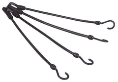 The Perfect Bungee - Stretch-n-Flex Web Tie Down with Molded in Hook & Safety Clasp - 24" OAL, Red - USA Tool & Supply