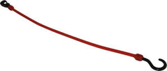 The Perfect Bungee - Stretch-n-Flex Web Tie Down with Molded in Hook & Safety Clasp - 24" OAL, Red - USA Tool & Supply