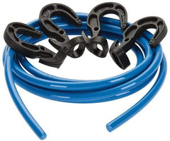 Polyflex - 10' Long x 5/16" Diam, Blue Tie Down Rope Kit - With 4 Hooks - USA Tool & Supply