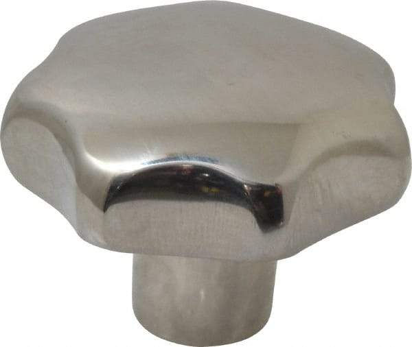 KIPP - 1.57" Head Diam, 7 Point Lobed Knob - 5/16-18 Hole, Stainless Steel - USA Tool & Supply