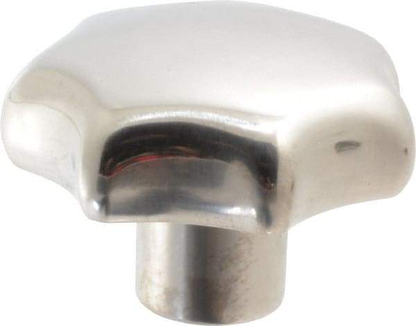 KIPP - 1.96" Head Diam, 7 Point Lobed Knob - 3/8-16 Hole, Stainless Steel - USA Tool & Supply