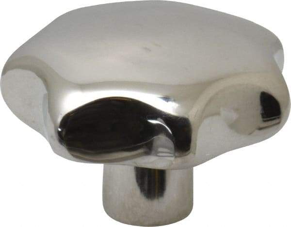 KIPP - 2.48" Head Diam, 7 Point Lobed Knob - 1/2-13 Hole, Stainless Steel - USA Tool & Supply